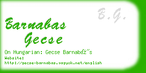 barnabas gecse business card